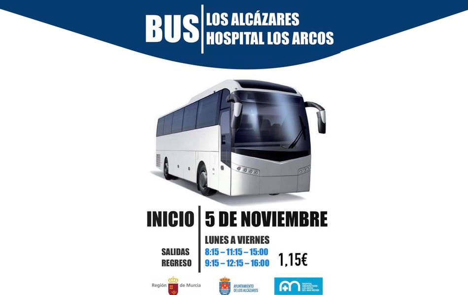 Nueva linea de autobús desde Los Alcázares al Hospital Los Arcos