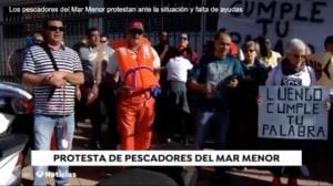 Los pescadores del Mar Menor manifiestan ante la situación y falta de ayudas