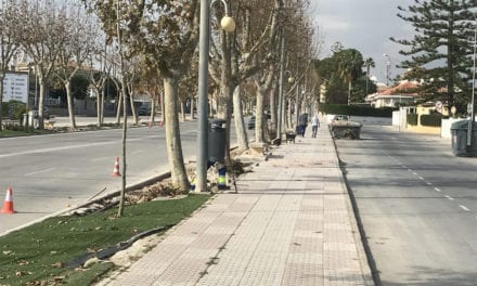 Estado de obras en Avenida Aviación Española y Avenida Mar Menor 9 de enero 2020