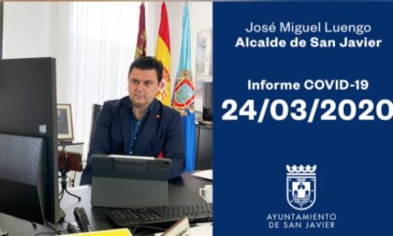 José Miguel Luengo, alcalde de San Javier, actualiza los datos referentes al COVID-19 y lluvias torrenciales en San Javier