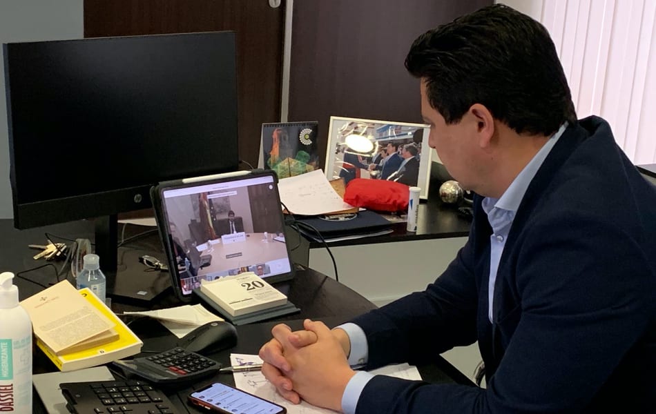 José Miguel Luengo se reúne vía telemática con el presidente, Fernando López Miras para abordar la situación creada por el Coronavirus