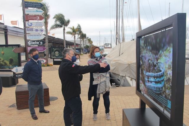 La exposición Ecodenuncia muestra en el puerto Marina de Las Salinas los efectos de la basura en los fondos marinos