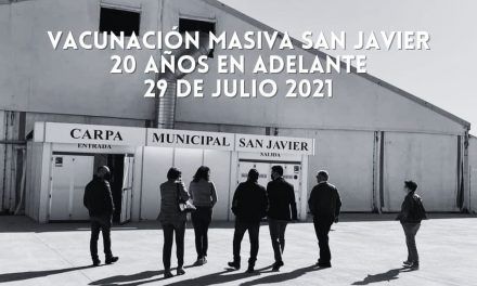 Vacunación masiva COVID-19 San Javier 20 años en adelante, 29 de julio 2021