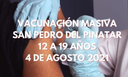 Abierta cita para vacunación de 12 a 19 años en San Pedro del Pinatar, 4 de agosto 2021