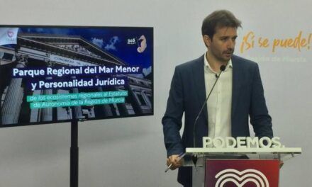 Unidas Podemos Murcia lleva el Parque Regional del Mar Menor y la personalidad jurídica al Estatuto de Autonomía