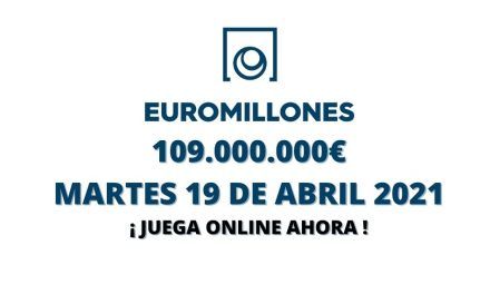 Jugar Euromillones online, bote martes 19 de abril 2022