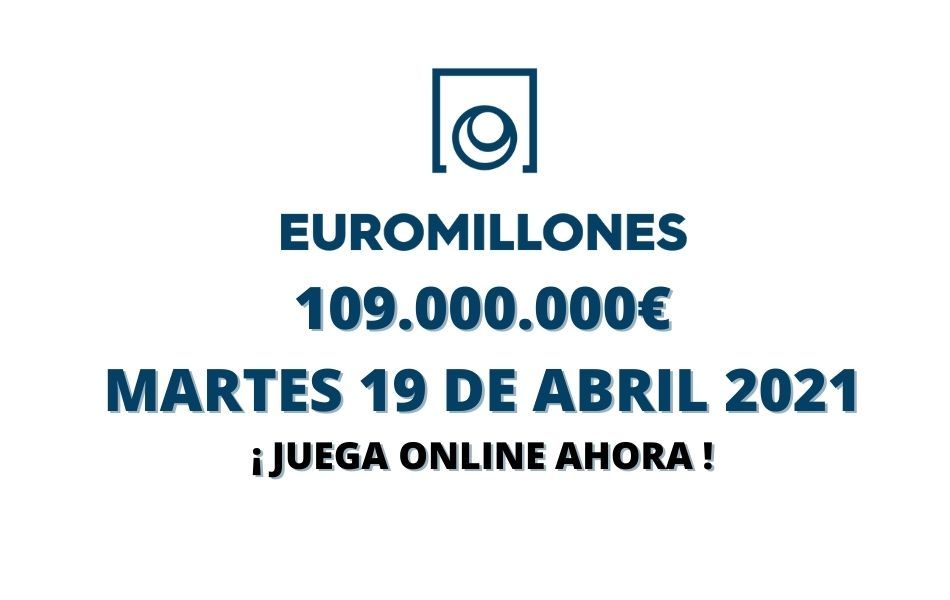 Jugar Euromillones online, bote martes 19 de abril 2022
