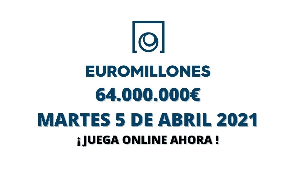 Jugar Euromillones online, bote martes 5 de abril 2022