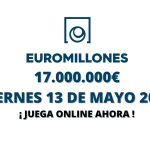 Jugar Euromillones online, hoy viernes 13 de mayo 2022
