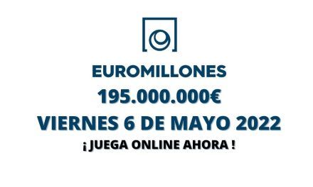 Jugar Euromillones online, bote viernes 6 de mayo 2022