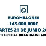 Jugar Euromillones online bote martes 21 de junio 2022