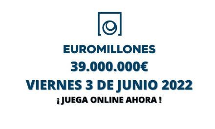 Jugar Euromillones online, hoy viernes 3 de junio 2022