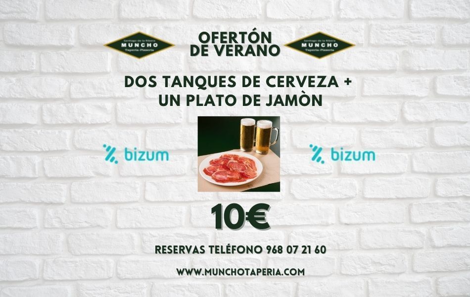 Muncho Taperia Pizzeria: dos tanques de cerveza y un plato de jamón 10 euros