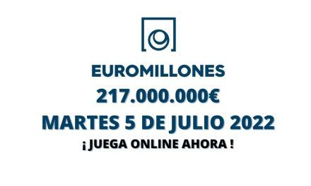 Jugar Euromillones online bote martes 5 de julio 2022