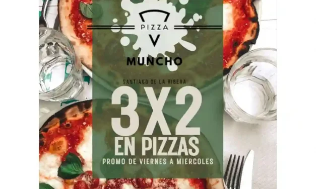 Muncho Taperia: oferta 3 pizzas por el precio de 2