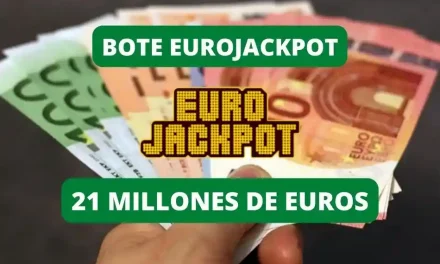 Bote EuroJackpot jugar online martes, 21 millones de euros