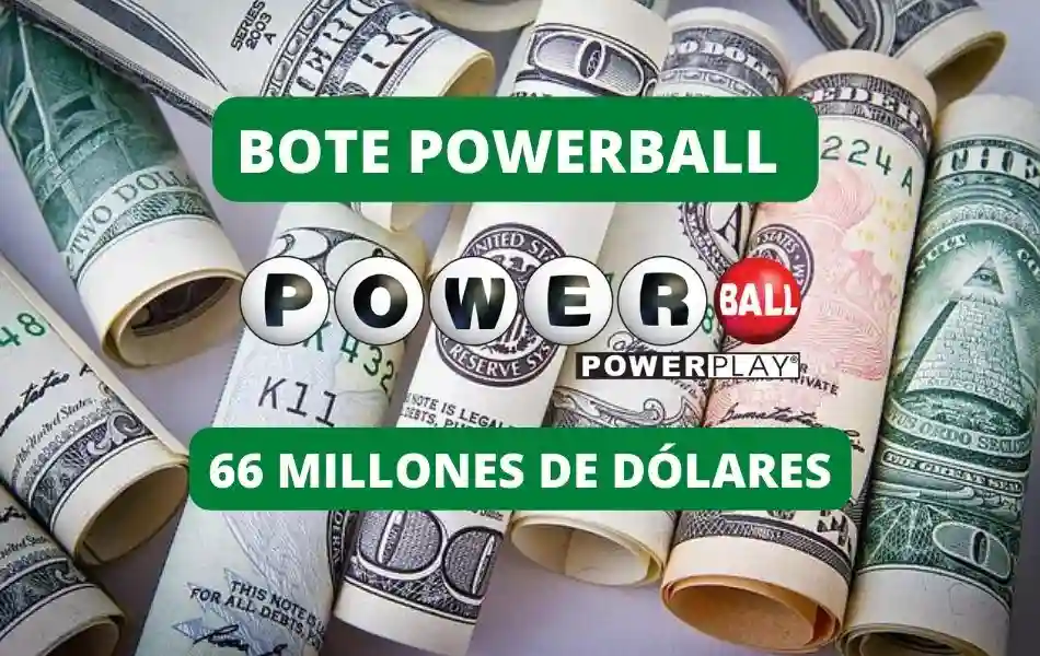 Bote PowerBall, jugar online 66 millones de dólares