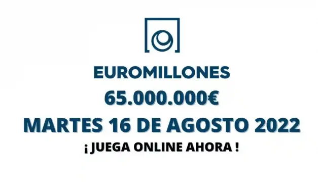 Jugar Euromillones online bote martes 16 de agosto 2022