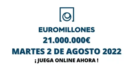 Jugar Euromillones online bote martes 29 de agosto 2022