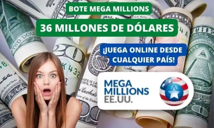 Jugar Mega Millions online, bote 36 millones de dólares