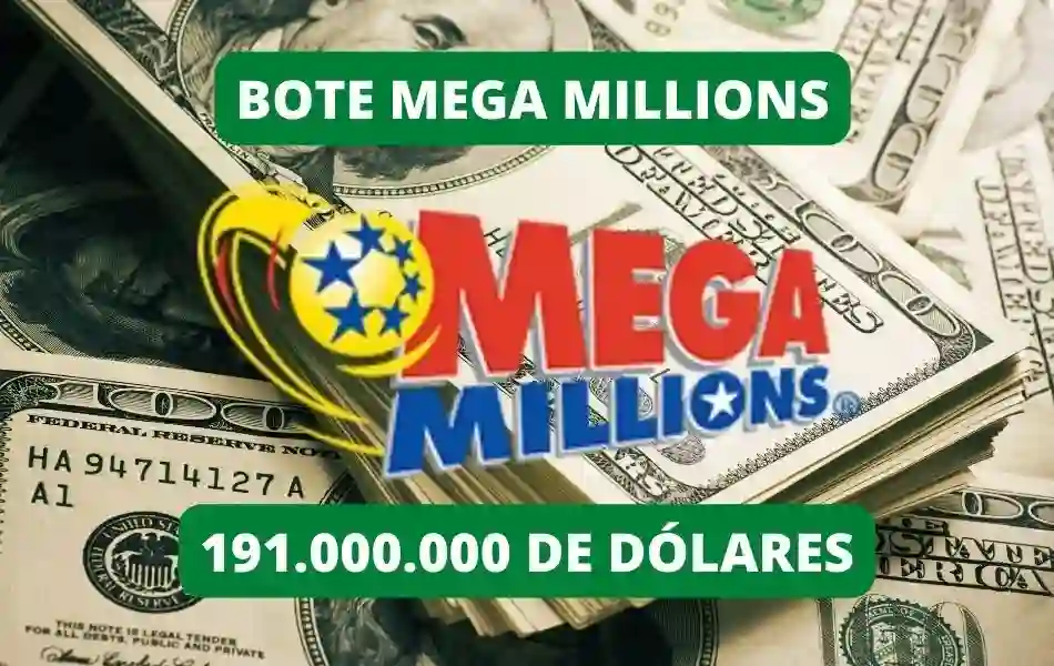 Mega Millions online bote 191 millones