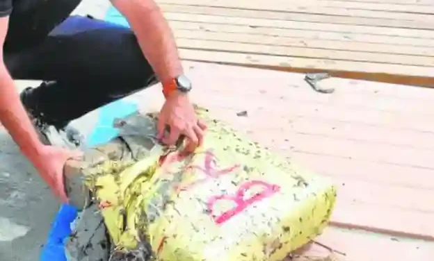 Un bañista encuentra un fardo de hachís de 15 kilos en La Manga del Mar Menor