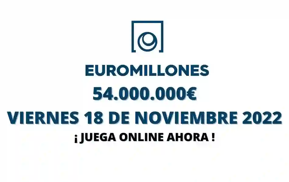 Euromillones online bote viernes 54 millones