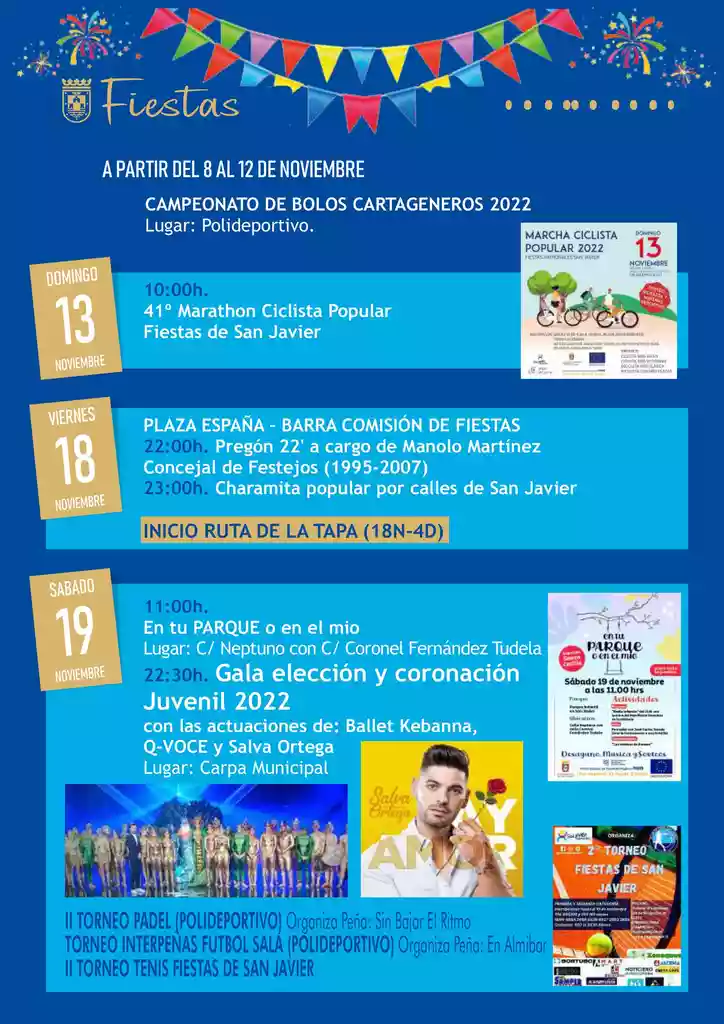Programa Fiestas San Javier 2022 1