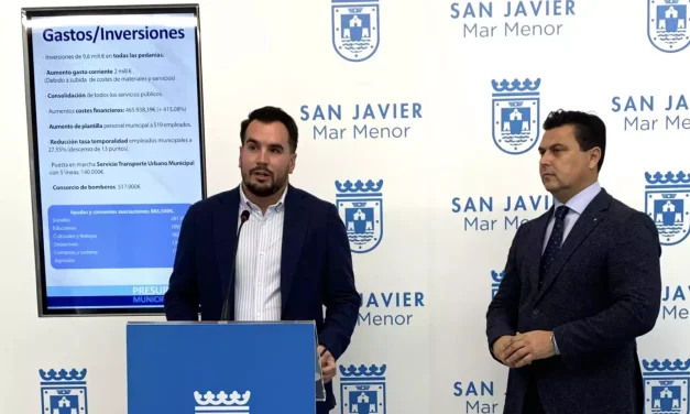 El Presupuesto municipal 2024 de San Javier que asciende a 63.926.138,86 Euros