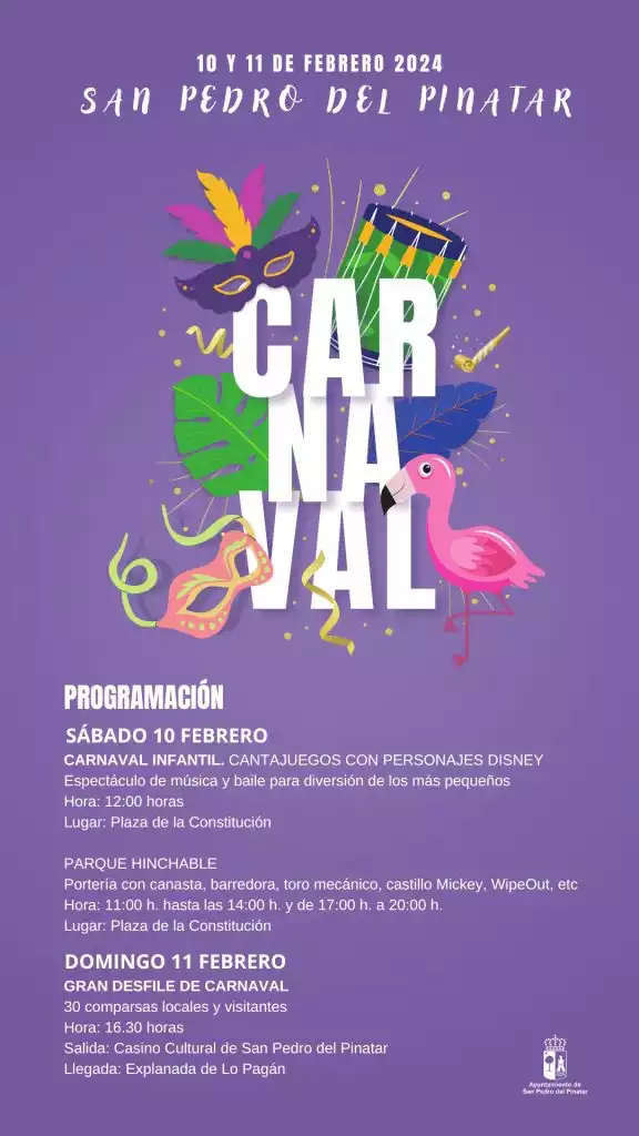 Programa Carnaval de San Pedro del Pinatar 2024